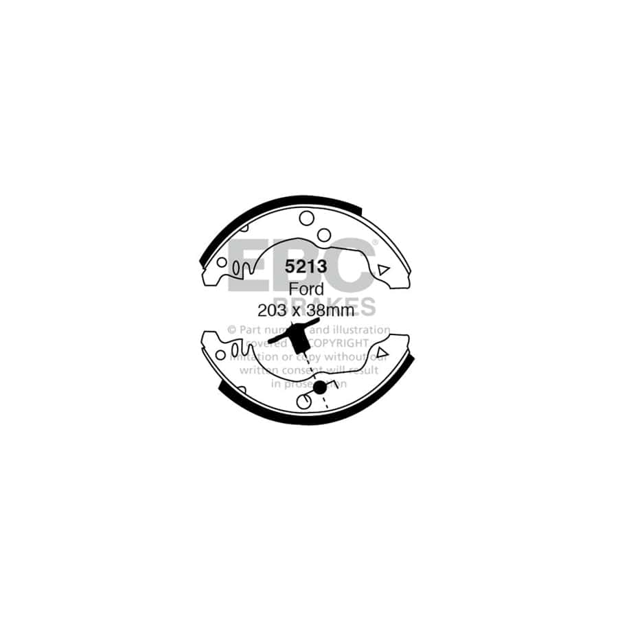 EBC 5213 Ford Rear Brake Shoes 1 | Duco Car Parts UK Car Parts
