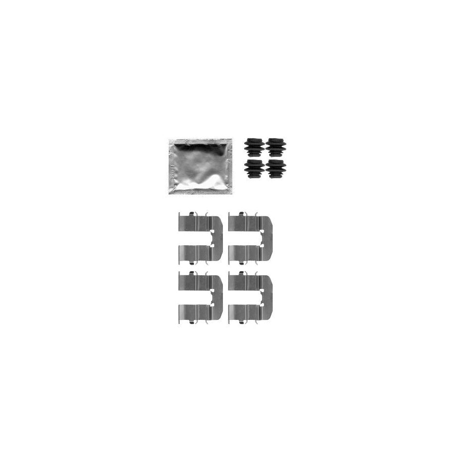 Hella 8DZ 355 204-801 Accessory Kit, Disc Brake Pads For Hyundai I20 I Hatchback (PB)