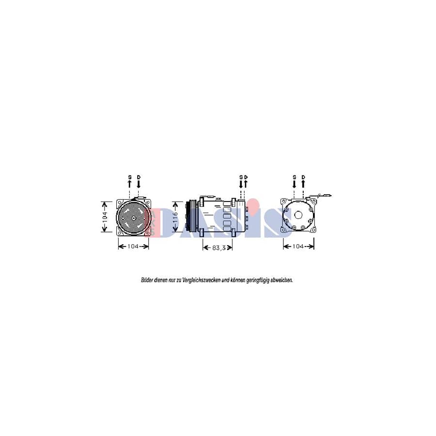 AKS Dasis 850451N Compressor, Air Conditioning For Renault Clio | Duco Car Parts UK