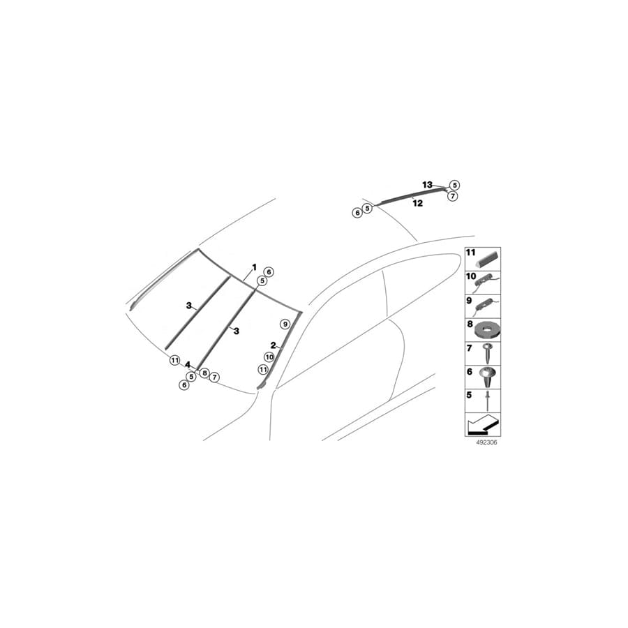 Genuine BMW 51308431064 BMW Support FRONT WINDOW (Inc. & M4 GT4) | Duco Car Parts UK Car Parts