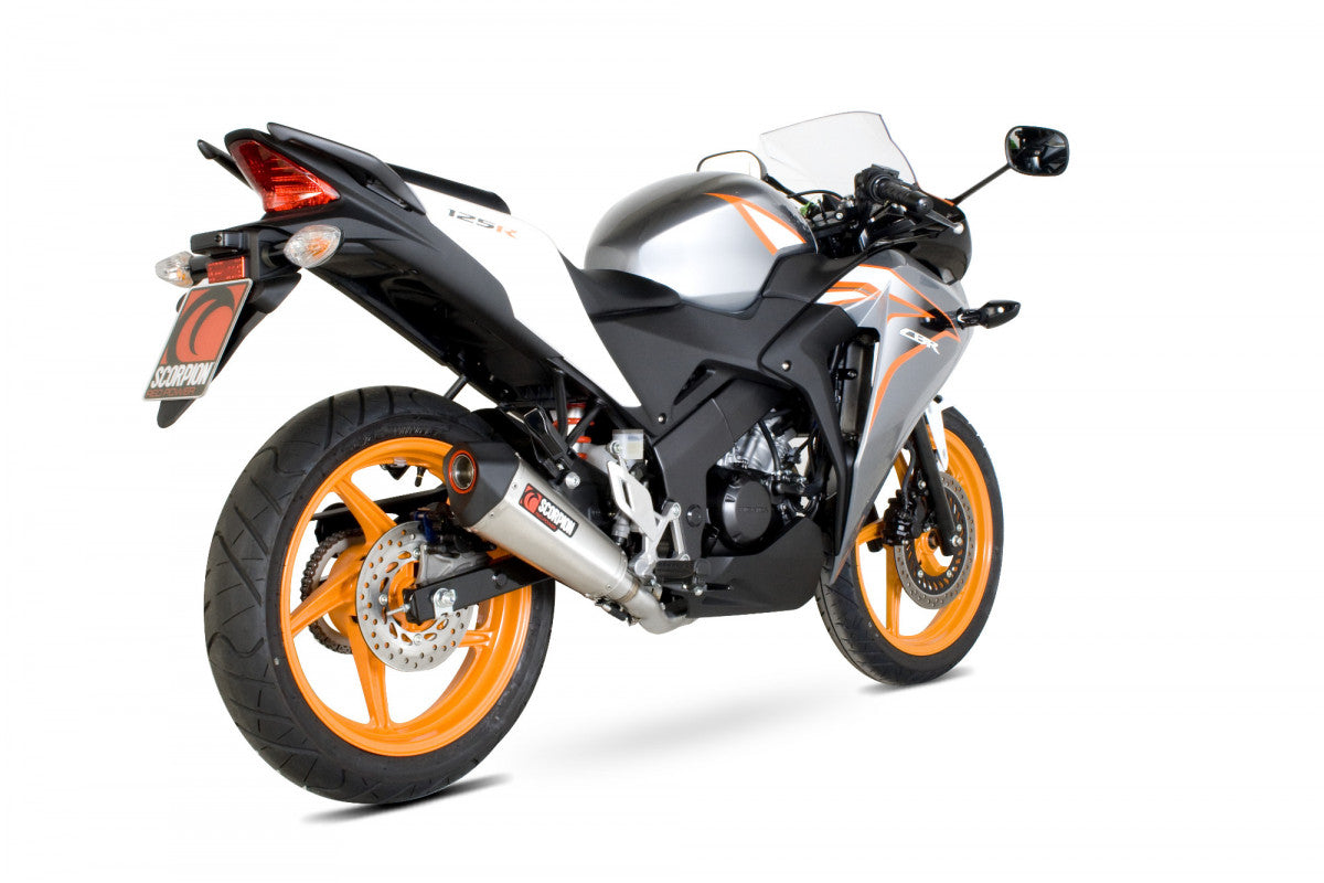 Scorpion RHA151SEO Honda CBR125 R Serket Taper Full System - Brushed Stainless Steel Sleeve | Duco Car Parts UK UK