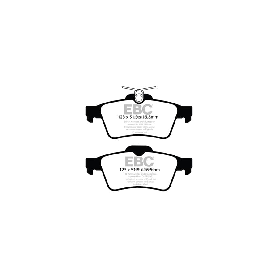 EBC PDKR726 Peugeot 508 Ultimax Rear Brake Pad & Plain Disc Kit - ATE Caliper 2 | Duco Car Parts UK Car Parts