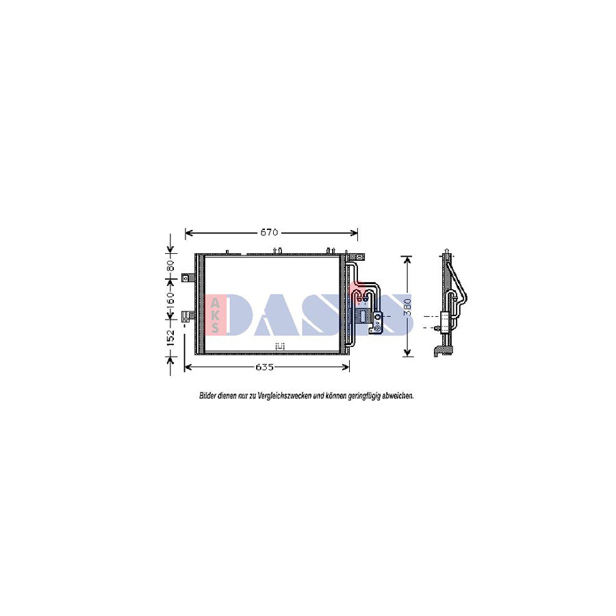 AKS Dasis 152700N Air Conditioning Condenser | Duco Car Parts UK