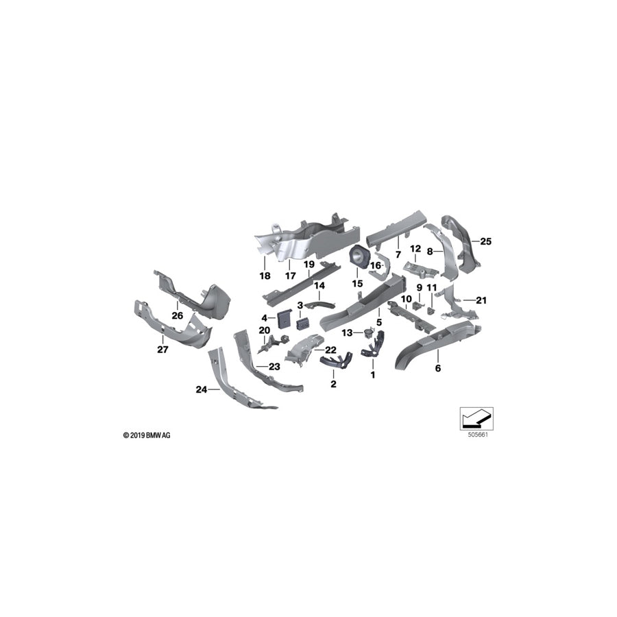 Genuine BMW 61139243993 F10 F12 F11 Holder (Inc. 640dX, M550dX & 535dX) | Duco Car Parts UK