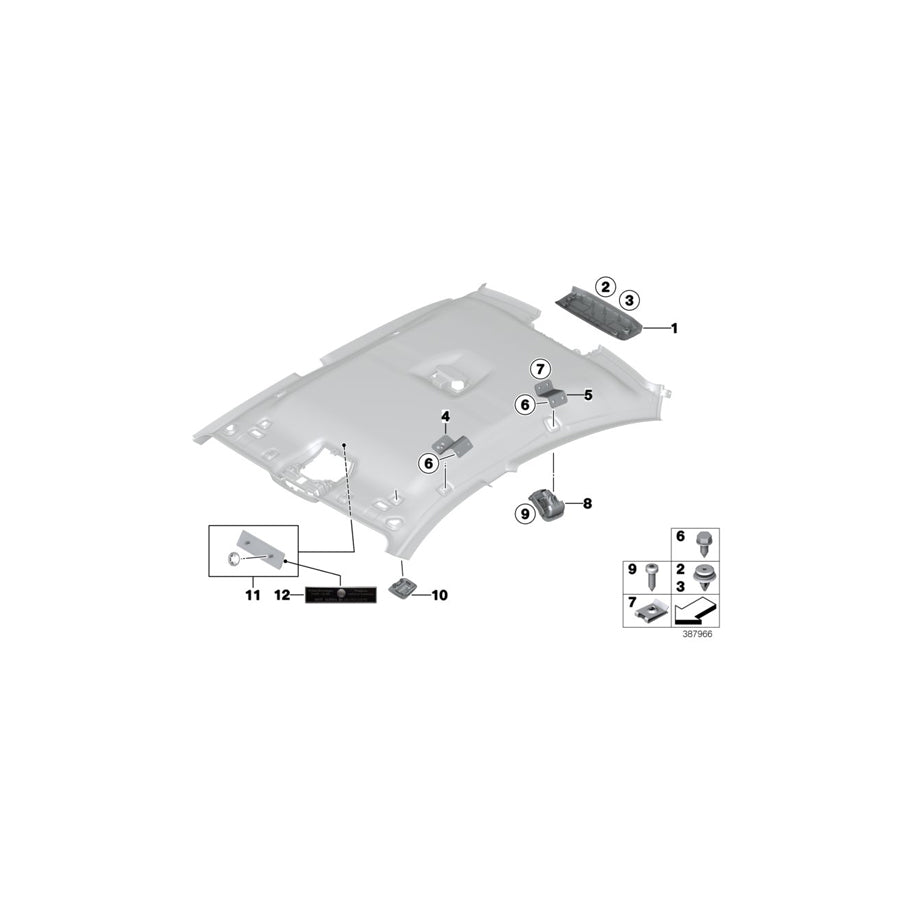 Genuine BMW 51448054088 Covering, Rear ALCANTARA ANTH. (Inc. 650iX, Alpina B6 & 650iX 4.0) | Duco Car Parts UK