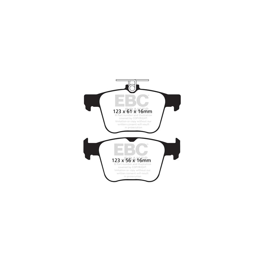 EBC PDKR1047 Audi Cupra Skoda VW Ultimax Rear Brake Pad & Plain Disc Kit - ATE Caliper 2 | Duco Car Parts UK Car Parts