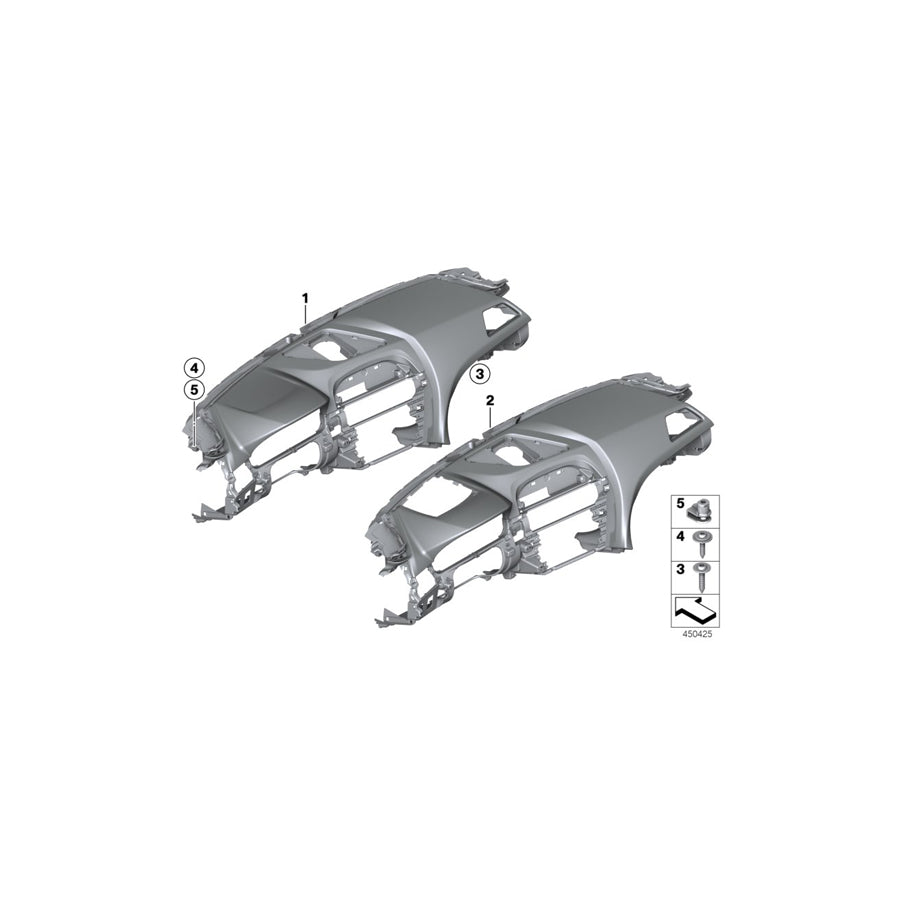 Genuine BMW 51459240774 F12 F06 F13 Trim Panel Dashboard, Leather SCHWARZ (Inc. 640dX, Alpina B6 & 650iX 4.0) | Duco Car Parts UK