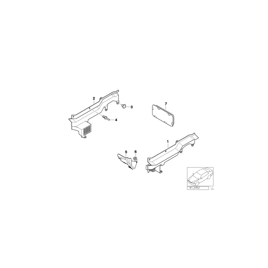 Genuine BMW 61138366683 E39 Cable Covering F Front Left Side Member (Inc. 530d, 523i & 535i) | Duco Car Parts UK Car Parts