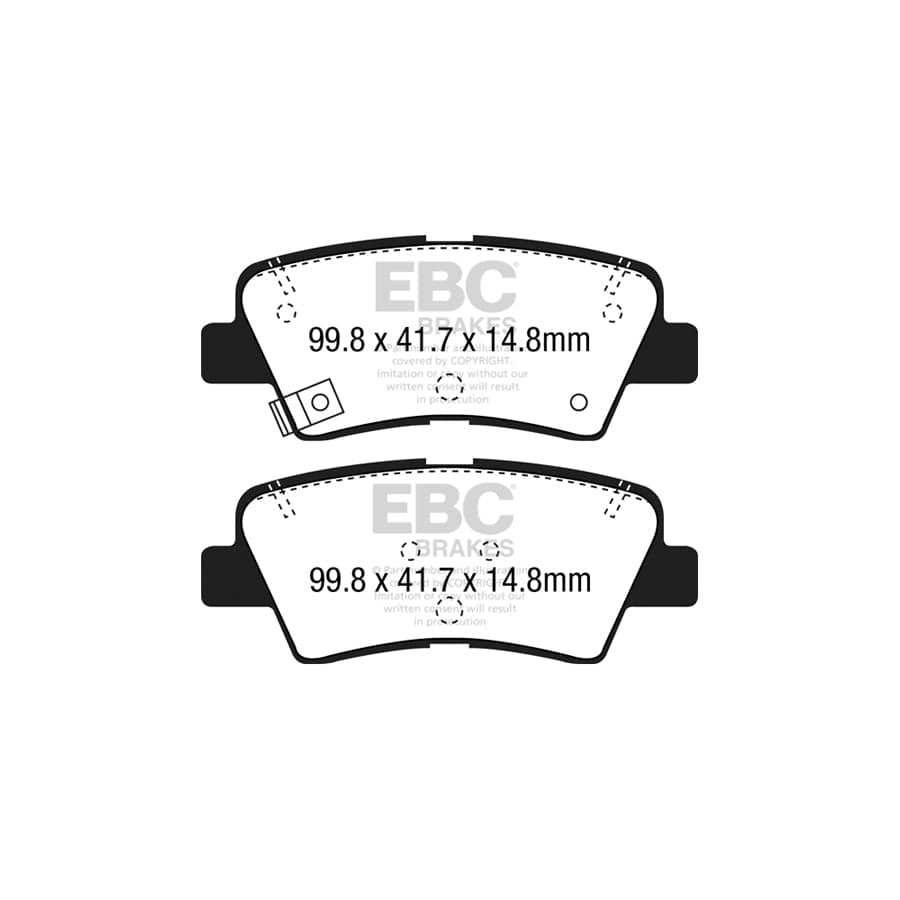 EBC PDKR1050 Kia Ultimax Rear Brake Pad & Plain Disc Kit (Inc. Rio UB & Stonic) 2 | Duco Car Parts UK Car Parts