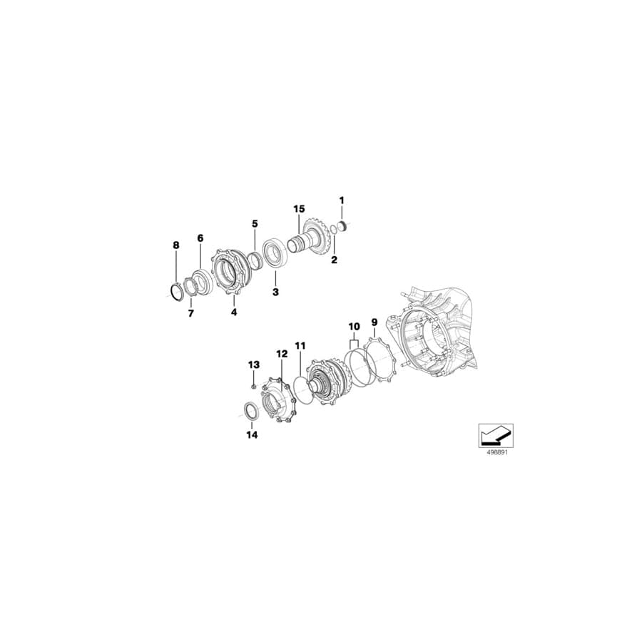 Genuine BMW 23008419430 BMW Spacer Sleeve BEVEL GEAR INPU (Inc. & M6 GT3) | Duco Car Parts UK Car Parts