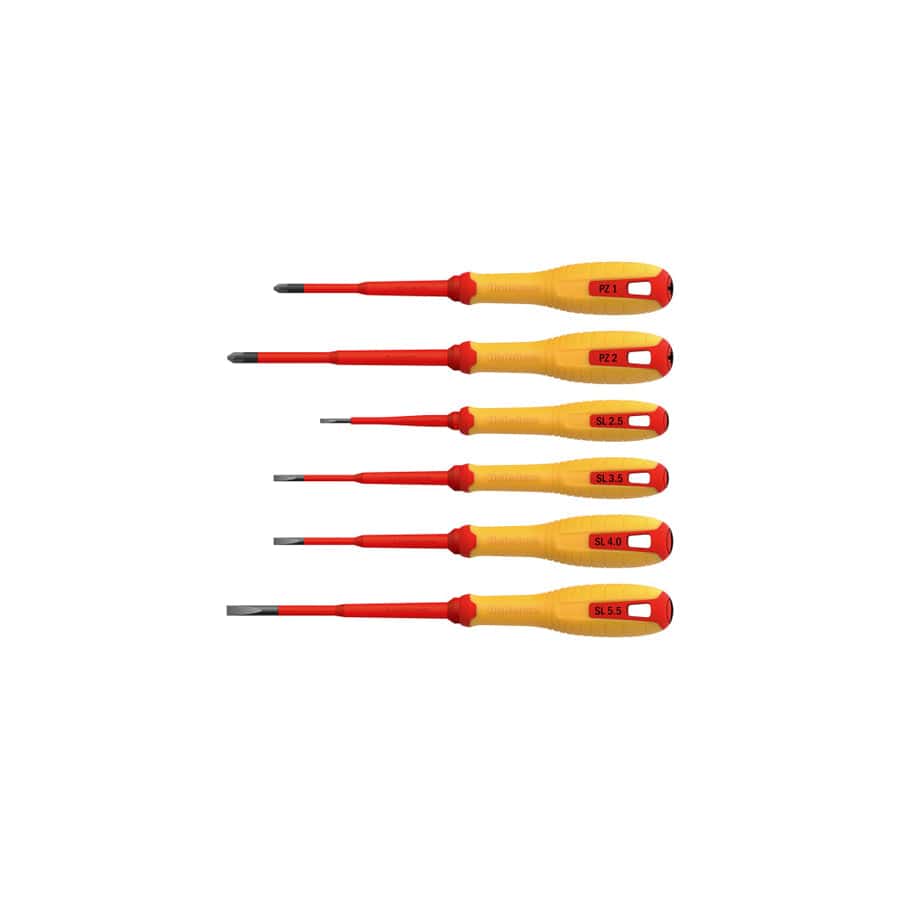 Hultafors HUL444465 VDE Pozidriv & Slotted Screwdriver Set, 6 Piece | Duco Car Parts UK