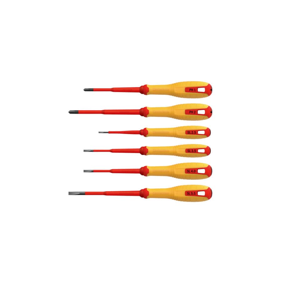 Hultafors HUL444455 VDE Phillips & Slotted Screwdriver Set, 6 Piece | Duco Car Parts UK