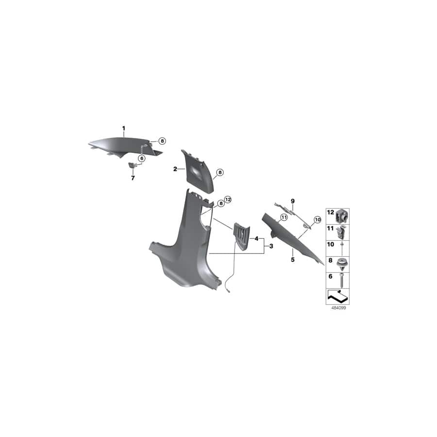 Genuine BMW 51437419855 F90 G30 G31 Cover, B-Column Bottom Left SCHWARZ (Inc. 530i, 540dX & 530e) | Duco Car Parts UK Car Parts