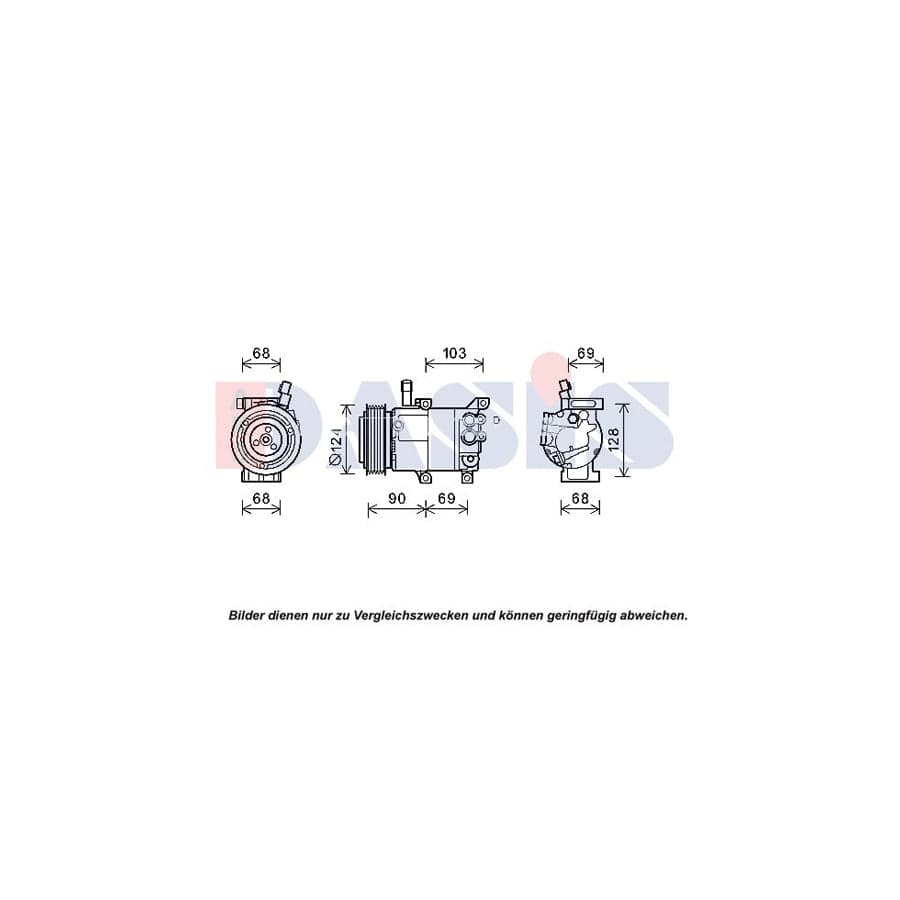 AKS Dasis 852856N Compressor, Air Conditioning For Hyundai Elantra V Saloon (Md) | Duco Car Parts UK