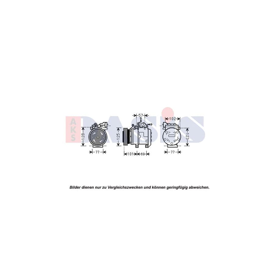 AKS Dasis 852858N Compressor, Air Conditioning For Hyundai Tucson (Jm) | Duco Car Parts UK