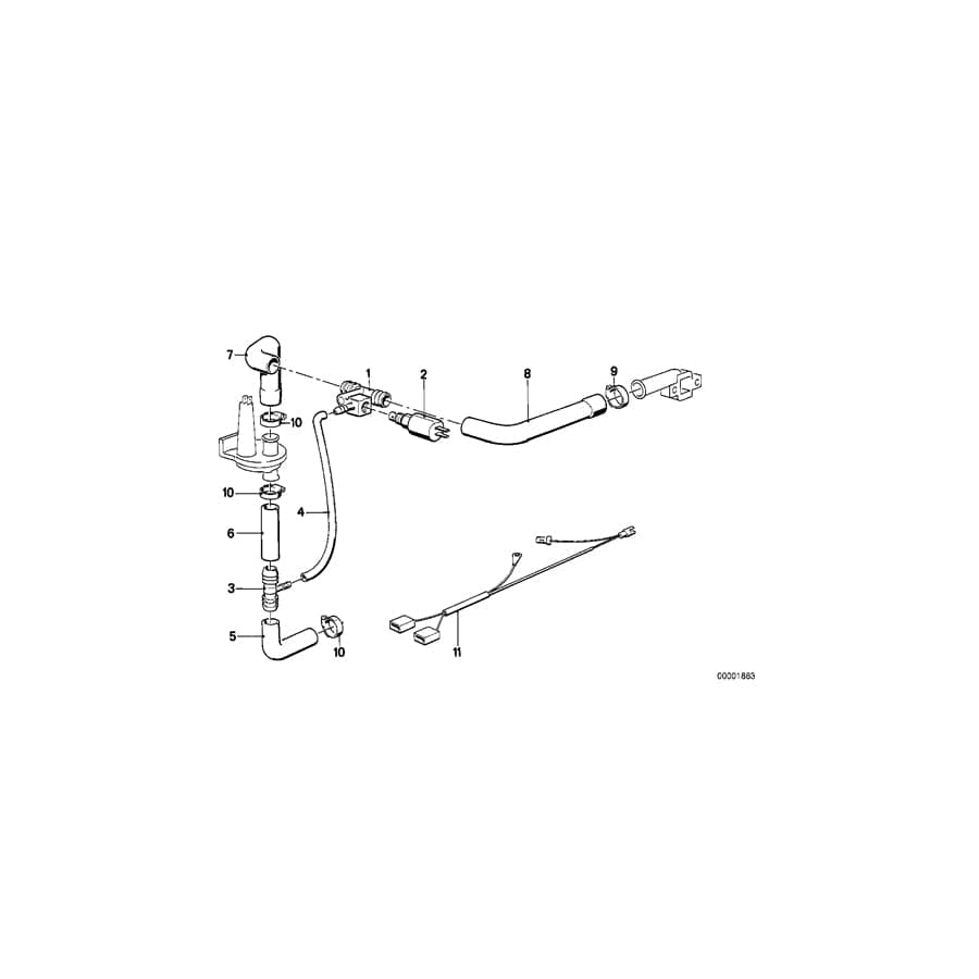 Genuine BMW 64511286809 E21 E30 E12 T-Connector (Inc. 320i, 518i & 323i) | Duco Car Parts UK Car Parts