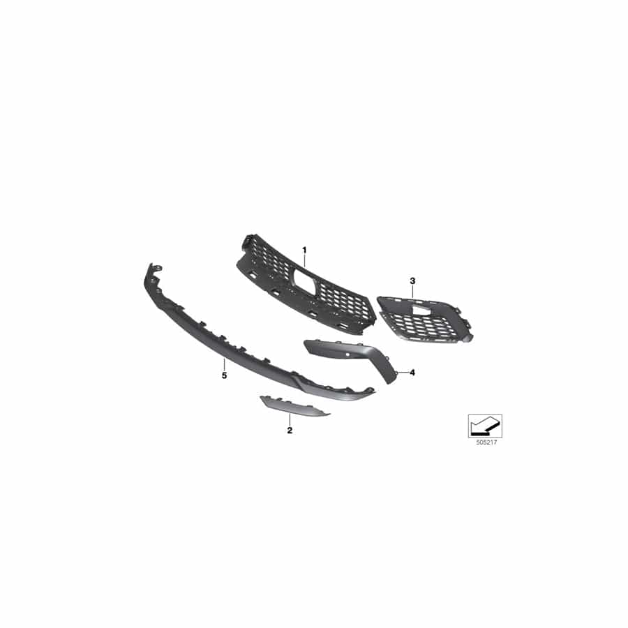 Genuine BMW 51118070757 F92 F93 F91 Grill, Air Intake, Open, Left -M- (Inc. & M8) | Duco Car Parts UK Car Parts