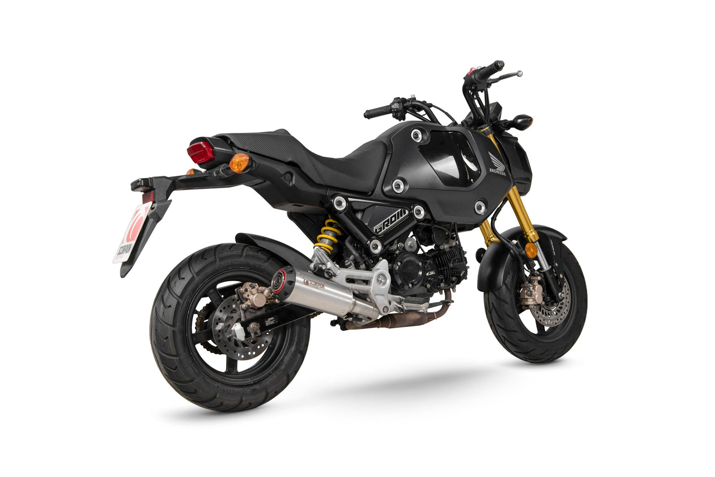 Scorpion PHA199SEO Honda MSX 125 Red Power Slip-On - Brushed Stainless Steel Sleeve | Duco Car Parts UK UK