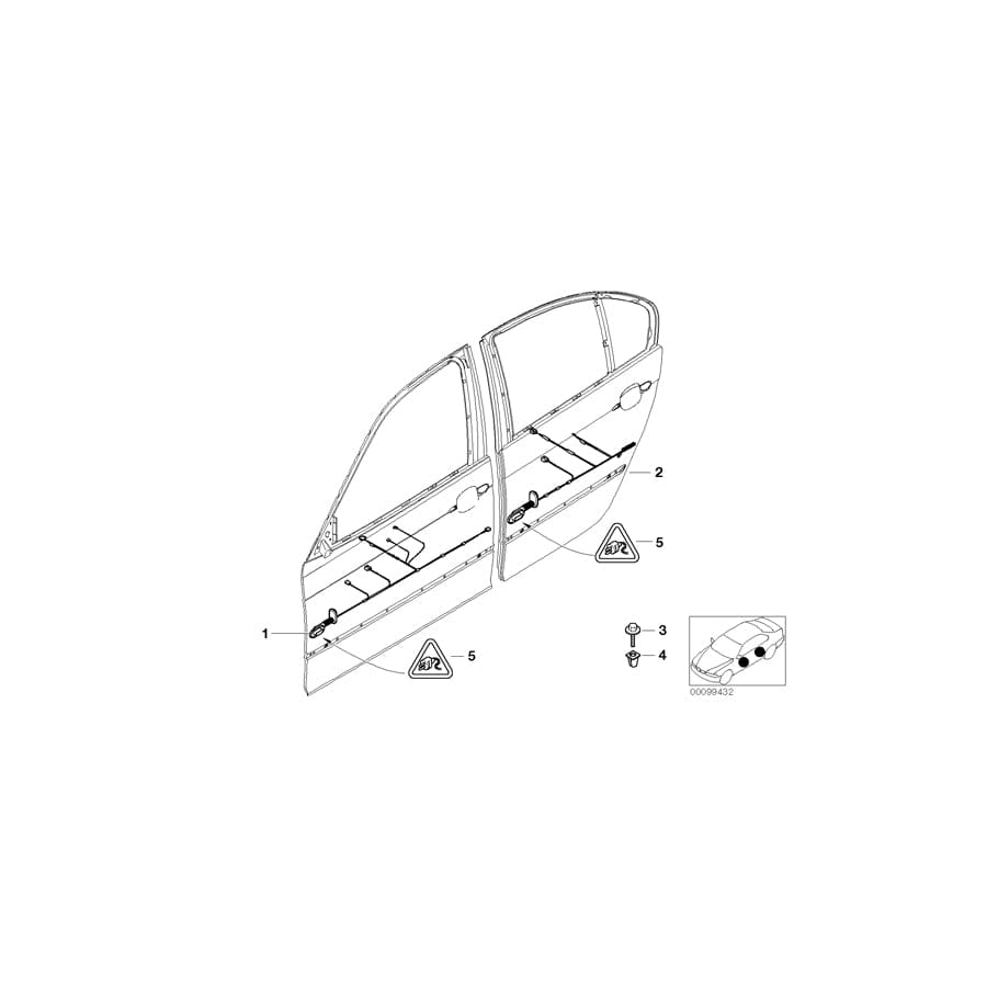 Genuine BMW 61126913090 E46 Wiring Drivers Side (Inc. 320Ci, 318Ci & M3) | Duco Car Parts UK Car Parts