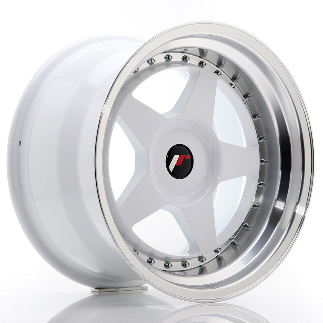 JR Wheels JR61710XX2074WL JR Wheels JR6 17x10 ET20 BLANK White w/ Machined Lip