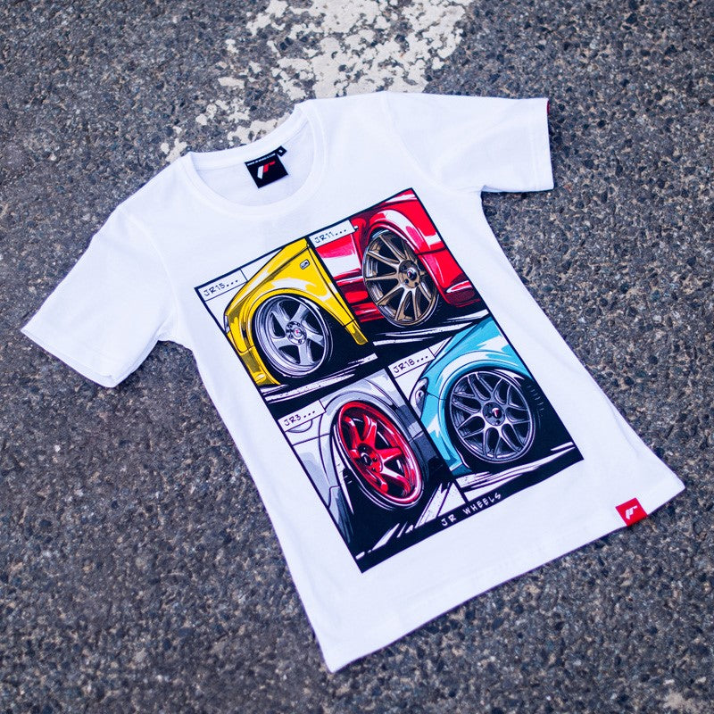 JR Wheels TSHIRT-WJRMIXW-M JR Women's T-Shirt MIX White Size M