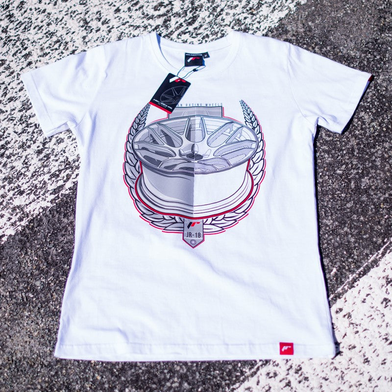 JR Wheels TSHIRT-MLJR18W-XXL JR Men's T-Shirt JR-18 Laurel White Size XXL