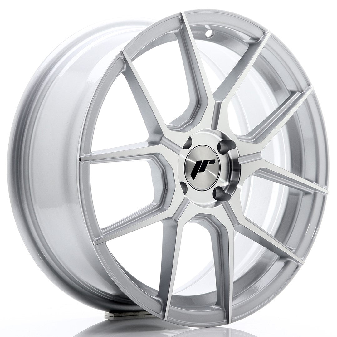 JR Wheels JR3017704H4067SM JR Wheels JR30 17x7 ET40 4x100 Silver Machined Face