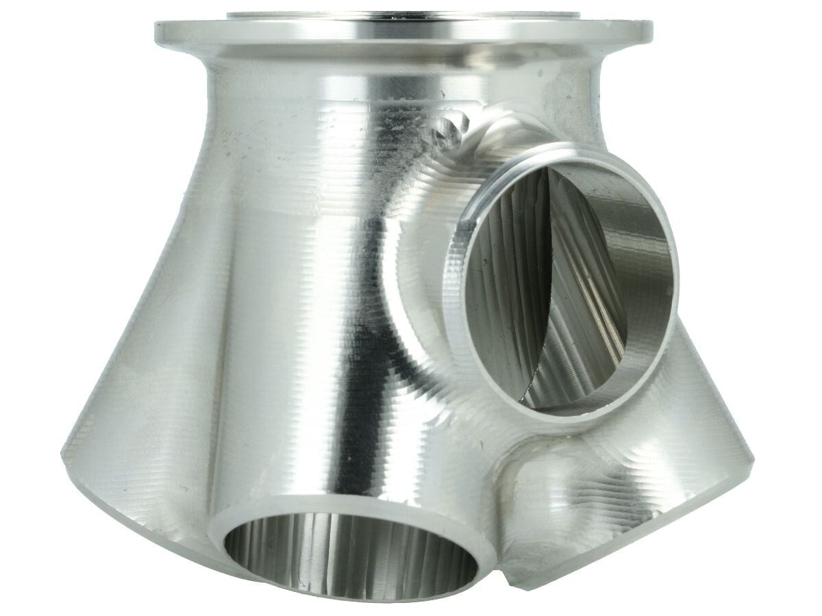 Turbozentrum 119315 4-Cyl. CNC stainless steel V-Band collector for TiAL GT28R / GT30R / GT35R - with 38mm Wastegate port
