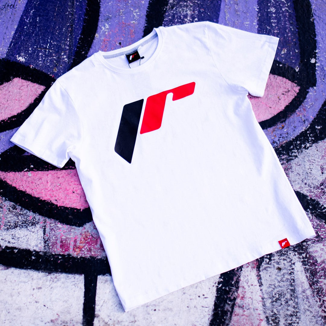 JR Wheels TSHIRT-MJRLOG2W-S JR Men's T-Shirt Logo-2 White Size S