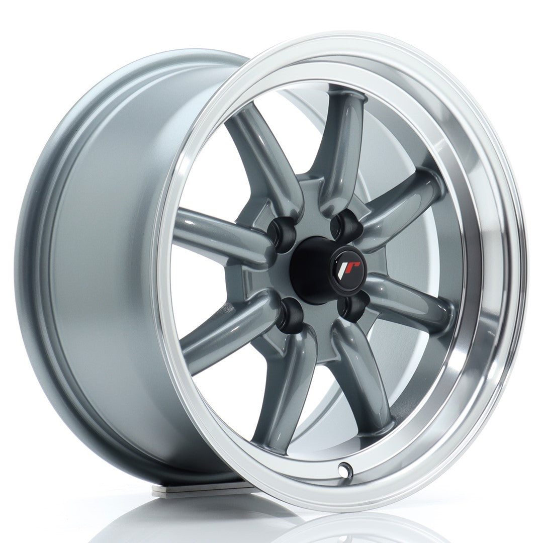 JR Wheels JR1915804H2073GML JR Wheels JR19 15x8 ET20 4x100 Gun Metal w/ Machined Lip