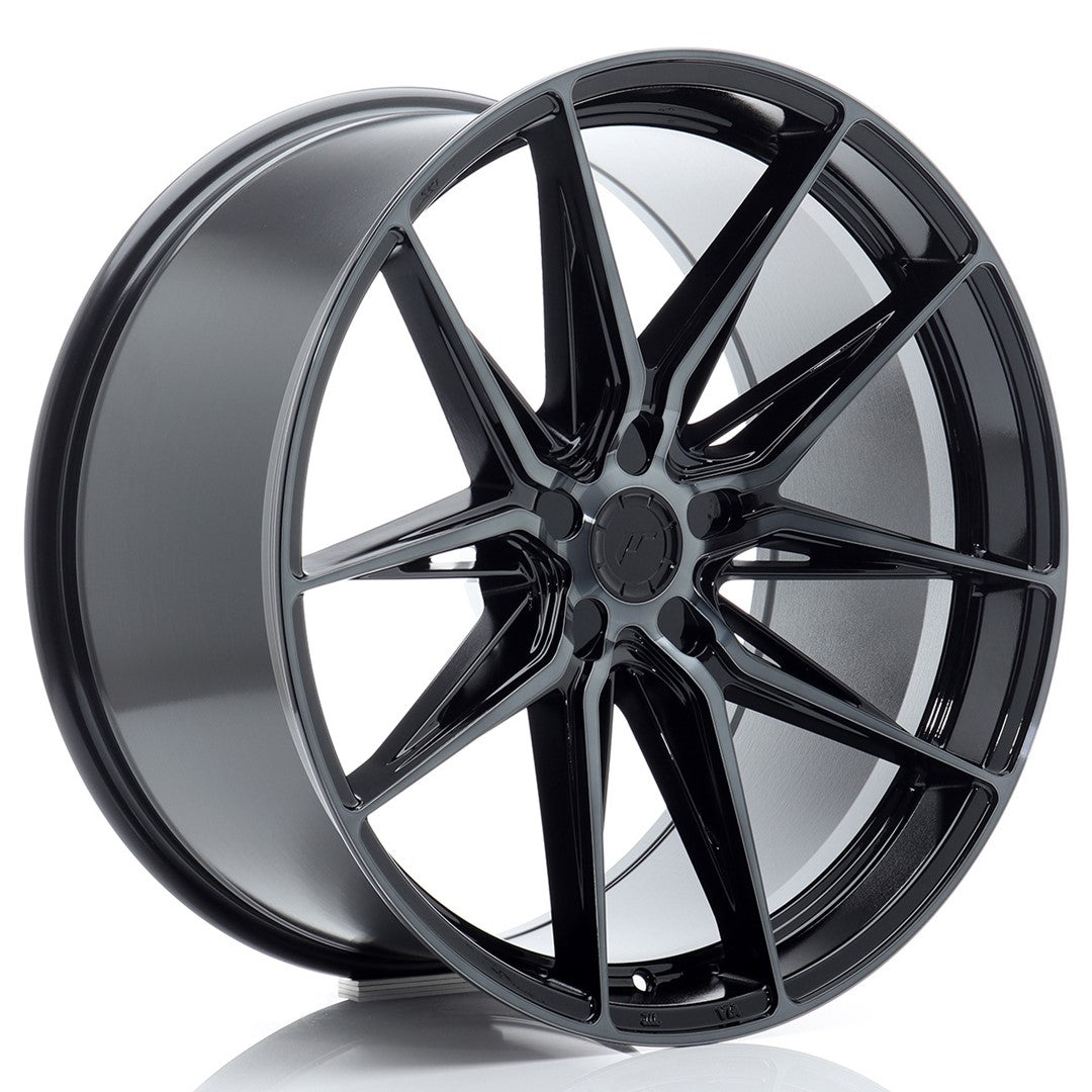 JR Wheels JR442111F25X1174BMTF JR Wheels JR44 21x11 ET11-46 5H BLANK Black Machined w/ Tinted Face