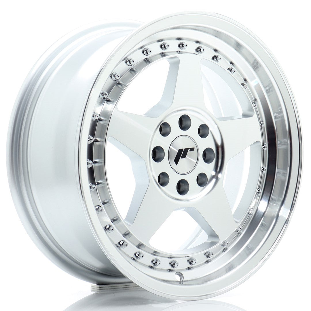 JR Wheels JR6167142567SM1 JR Wheels JR6 16x7 ET25 4x100/108 Silver Machined Face