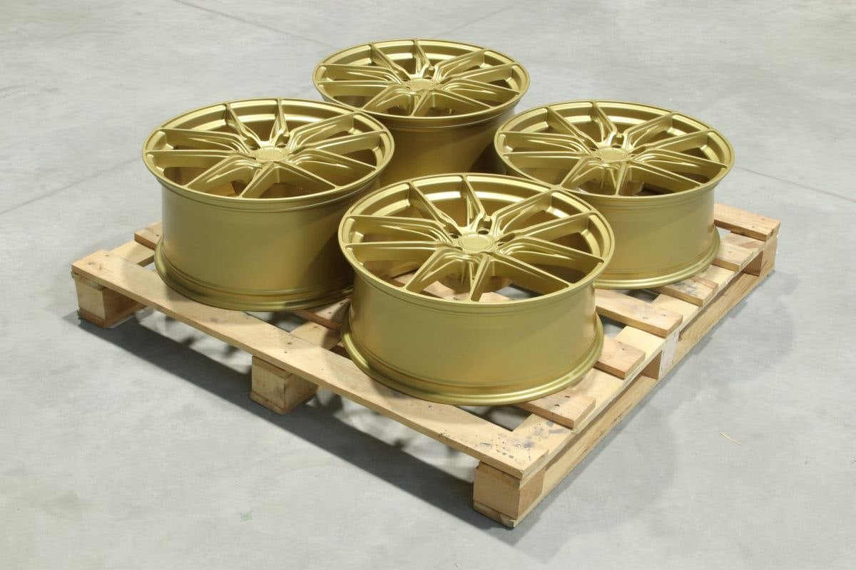 JR Wheels SET-JR#422 Set of JR44 20x8 ET20 + 20x9,5 ET28 5x112 Matt Gold
