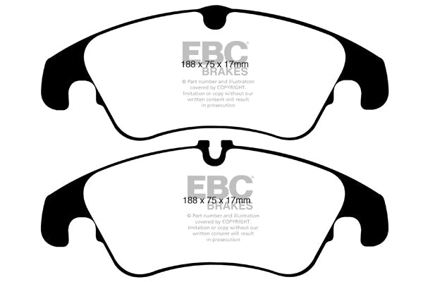 EBC Audi B8 Yellowstuff 4000 Series Front Sport Brake Pads & USR Slotted Discs Kit - ATE Caliper (A4 & A5) | Duco Car Parts UK