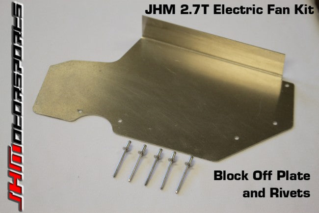 JHM JHM-27TEFKBOP Electric Fan Kit (EFK) Timing Cover Block Off Plate for B5-S4-C5 A6-allroad 2.7T
