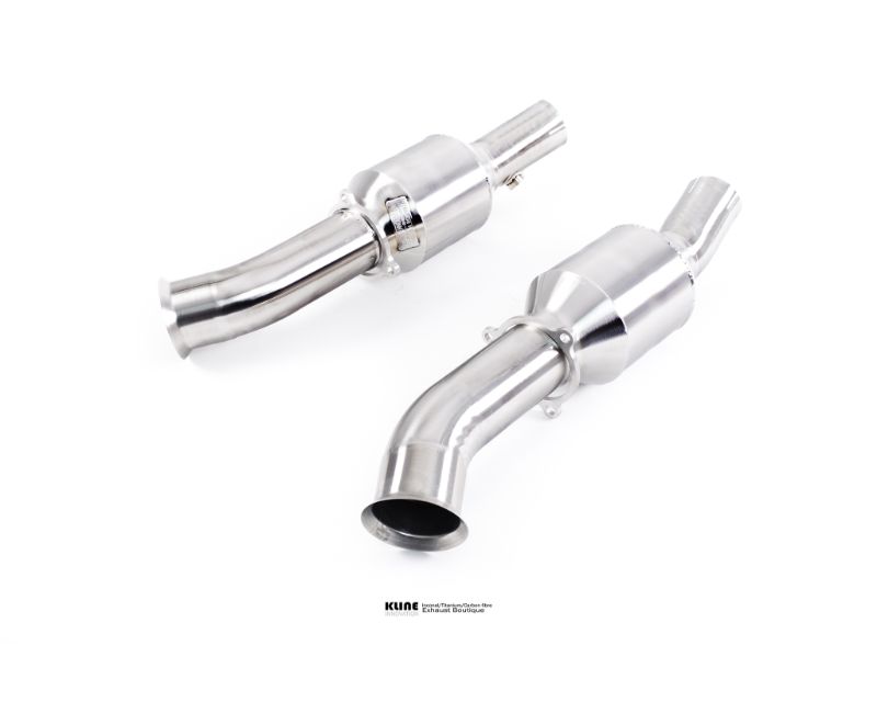 Kline Innovation KL-FER-430SCD-100-CS-SS 100 Cell Cat Pipe Set Ferrari 430 Scuderia