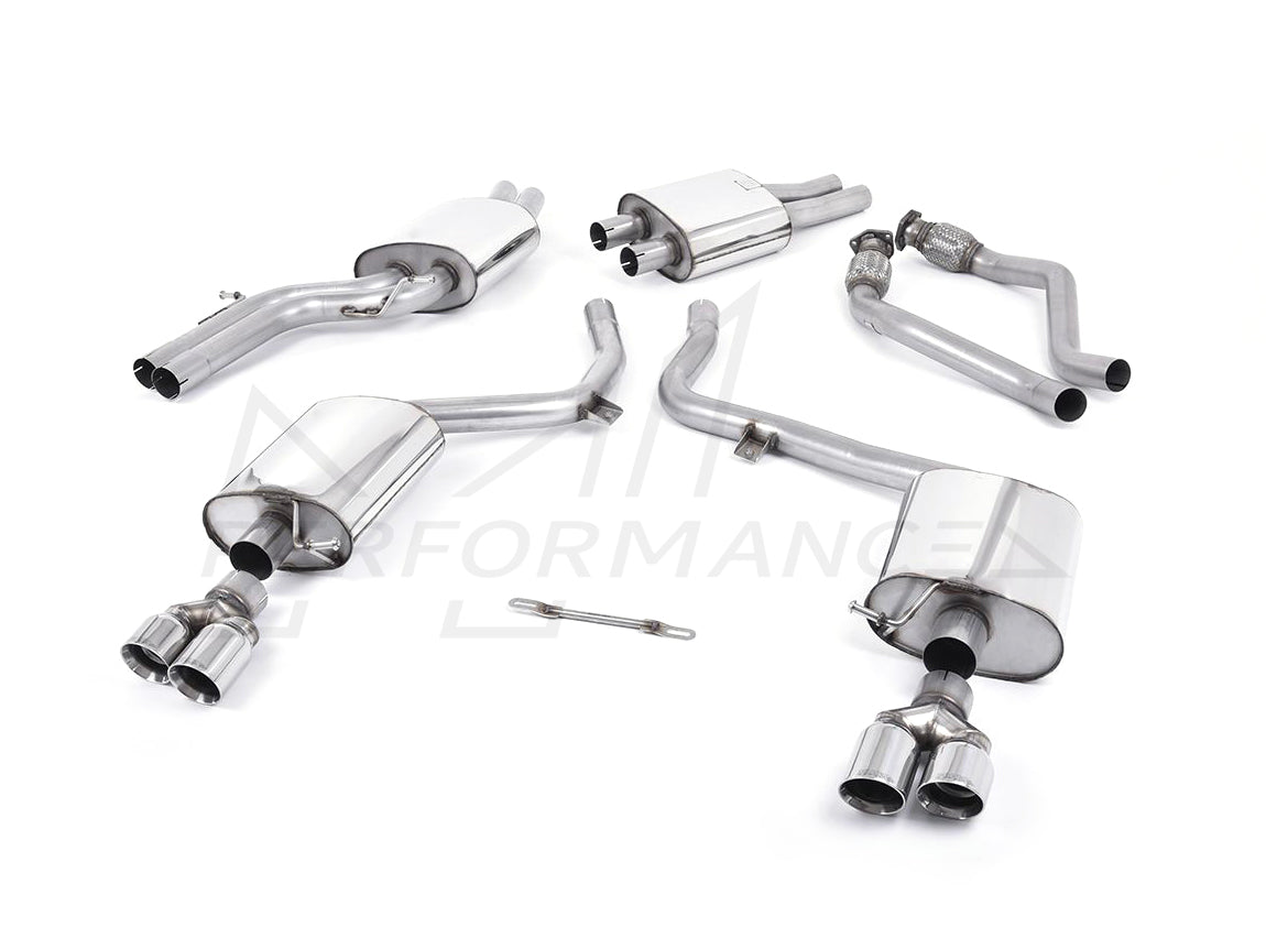 MillTek Audi B8 S5 Resonated Cat-Back Exhaust - Duco Car Parts UK