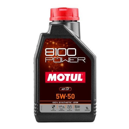 Motul 8100 Power 5W-50 Ester Fully Synthetic Car Engine Oil 1l - Duco Car Parts UK