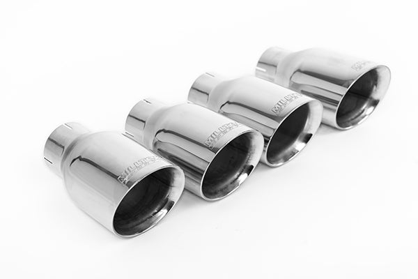 Milltek SSXFD441 Ford Dual Quad Outlet With Active Valves Non-Resonated With Gt-100 Polished Trims (Inc. Mustang)