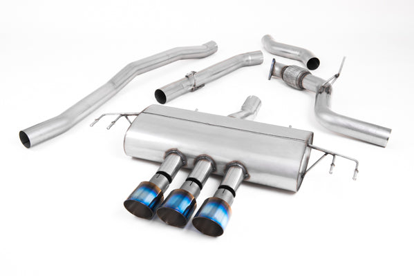 Milltek SSXHO262 Honda / Acura Cat-Back Non-Resonated (Louder) - Type-R Style With GT-100 Burnt Titanium Trims (Inc. Civic)
