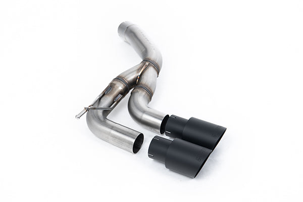 Milltek SSXLR164 Land Rover / Range Rover Rear Silencer with Twin GT-90 Cerakote Black Trims (Inc. Defender)