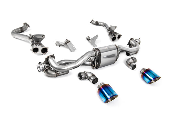 Milltek SSXPO187 Porsche GPF/OPF Bypass With Burnt/Blue Titanium GT-115 Trims (Inc. Boxster, Cayman)