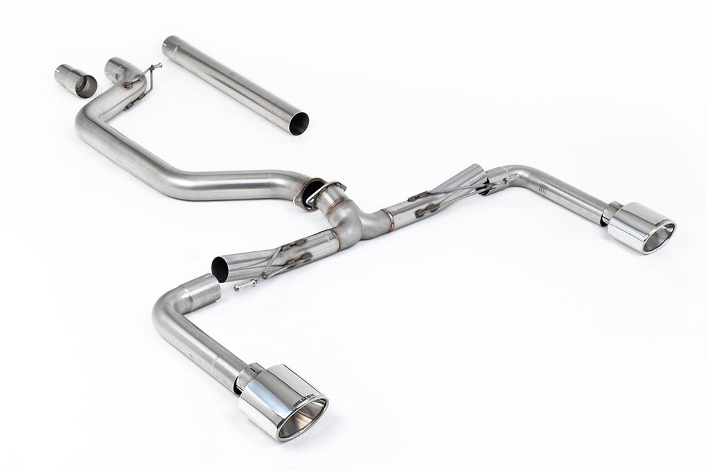 MillTek-SSXVW757-Cat-back Race System (Loudest) - 80mm OPF/GPF Back System with OE Style Clubsport Oval Tips | ML Performance Car Parts