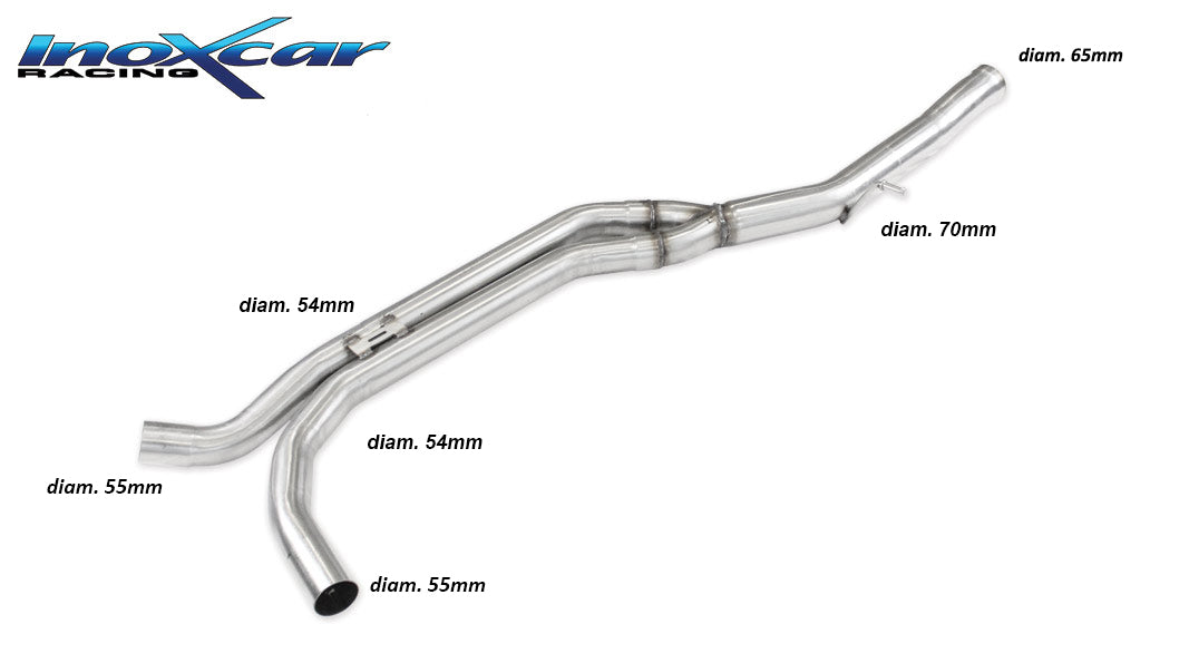 InoXcar TCMACAN.02 PORSCHE MACAN T 2.0 TFSI Direct Central Pipe 1 | Duco Car Parts UK Car Parts