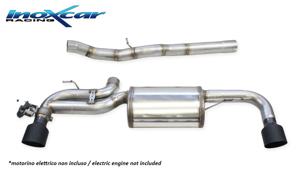 InoXcar VALV.BMF40.01.10CBLACK BMW SERIE 1 F40 M135i X-DRIVE Rear Silencer With End Pipe Diam. 100 Racing Black Ceramic R+L + Valve With Assembly Original Electric Engine 1 | Duco Car Parts UK Car Parts