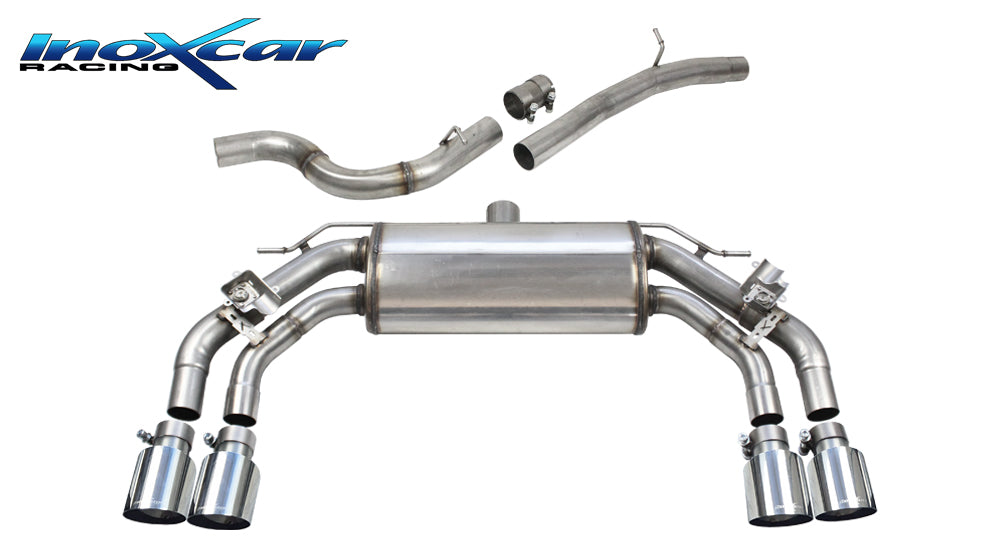 InoXcar VALV.FORM.02.RA Cupra Formentor VZ 2.0 Direct Central Pipe + Rear Silencer With End Pipe 2 X Diam. 90 Racing Dx+Sx + Valves Assembly With Original Electric Engines 1 | Duco Car Parts UK Car Parts