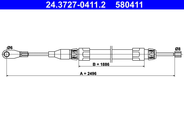 BOSCH 1987477817 Parking Brake Cable Pull