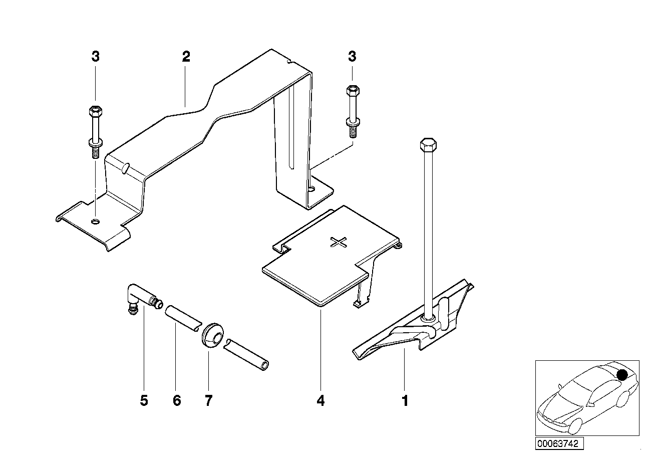 Genuine BMW 61218380501 E52 Battery Hold Down (Inc. Alpina V8 & Z8) | Duco Car Parts UK UK Car Parts