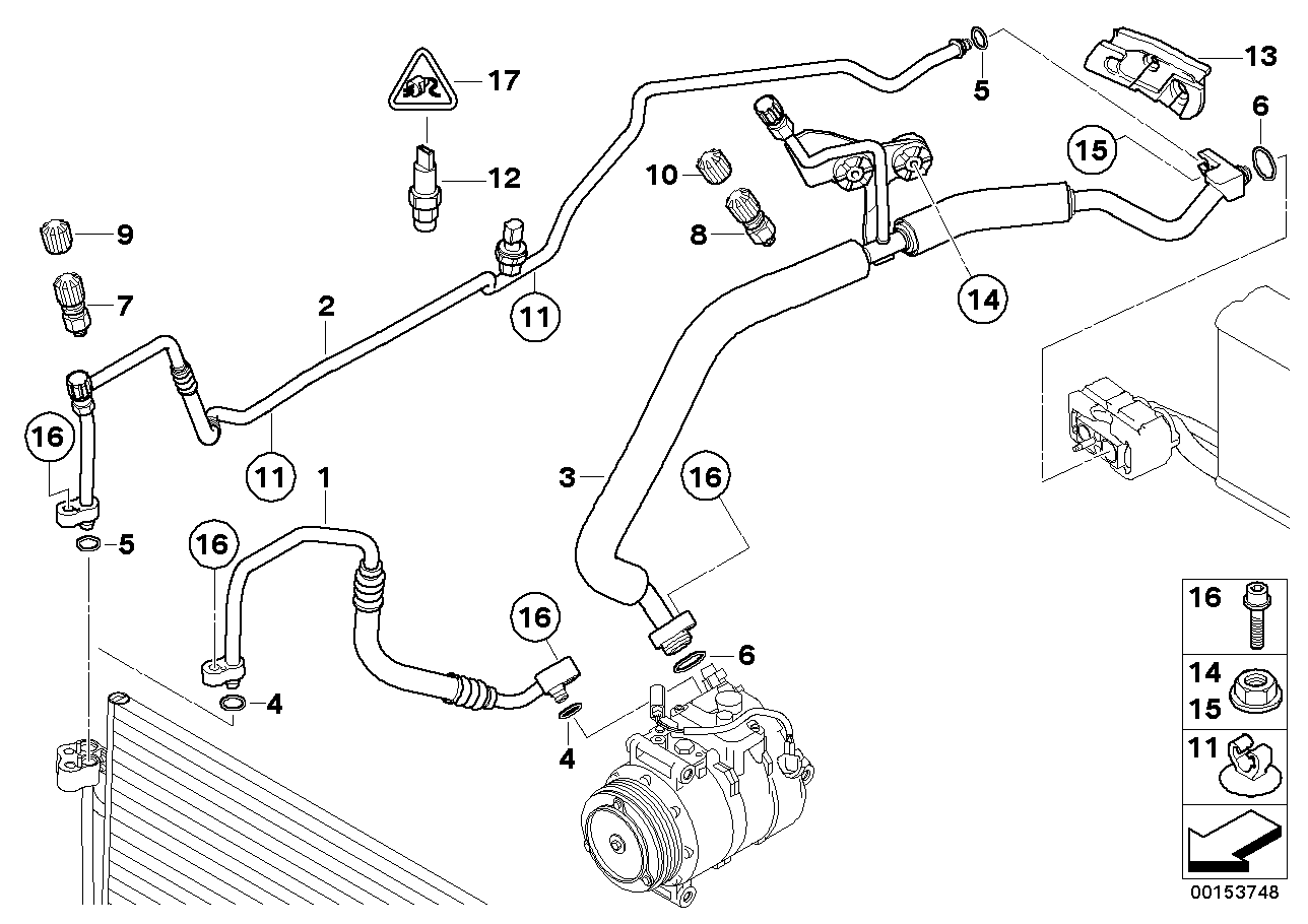 Genuine BMW 64539155334 E60 E61 Suction Pipe (Inc. 525i, 520i & 530i) | Duco Car Parts UK UK Car Parts