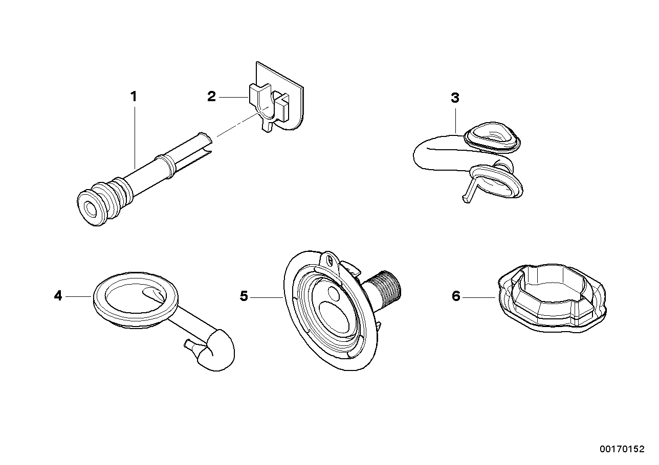 Genuine BMW 61136919384 E91 Rubber Grommet F Inside Rear View Mirror (Inc. 335is, 316d & 420i) | Duco Car Parts UK UK Car Parts